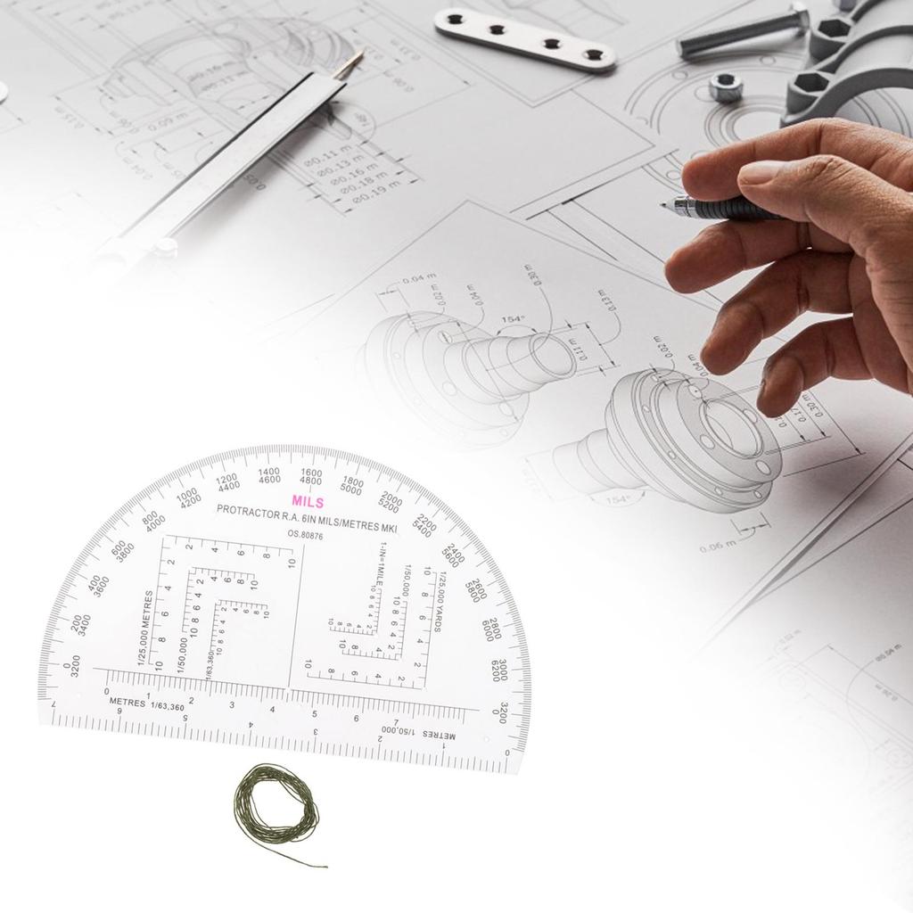 Land Navigation Protractor Map Reading for Camping Measuring