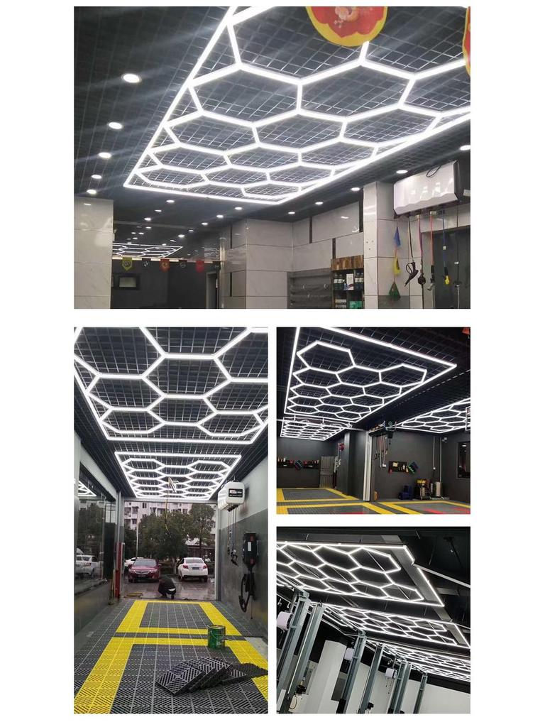 Hexagonal LED Honeycomb Light for Car Detailing Bay & Mechanic Bay