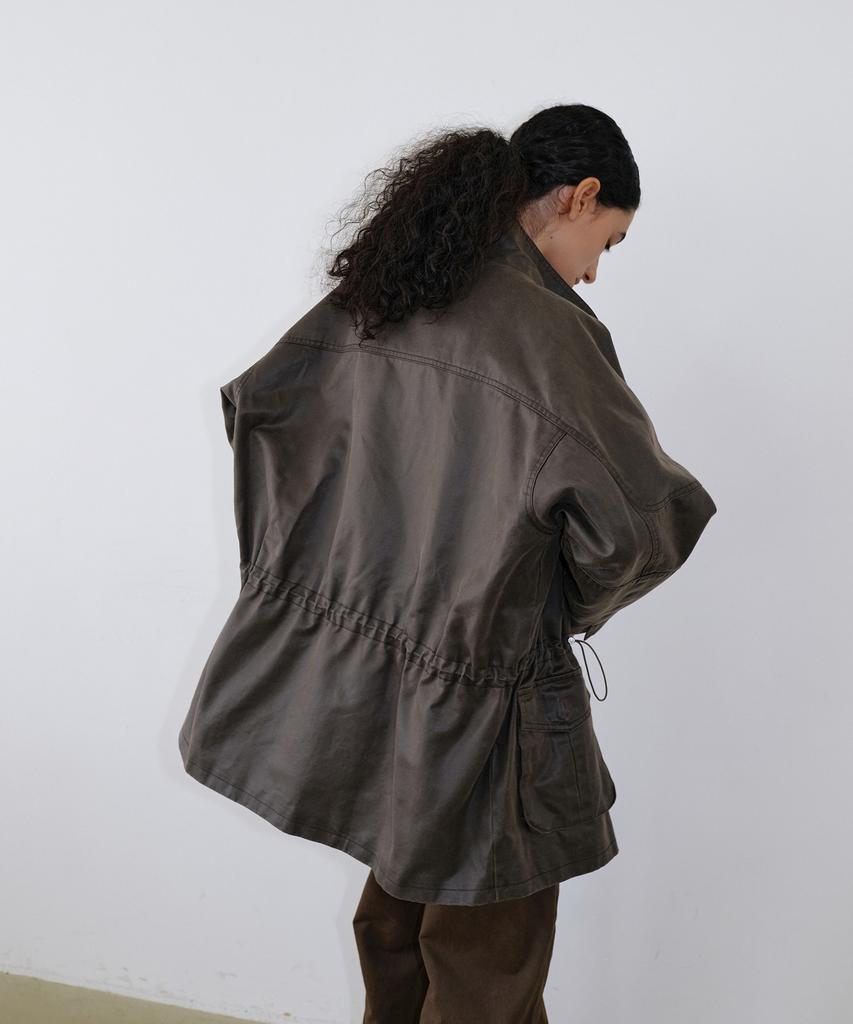 UUNE SCENE Vintage Washed Half Jacket_Cocoa
