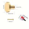 10pcs Golden Polished Metal Drawer Knobs, 20x25mm - Durable Single Hole Handles for Cabinets, Wardrobes & Dressers with Screws Included