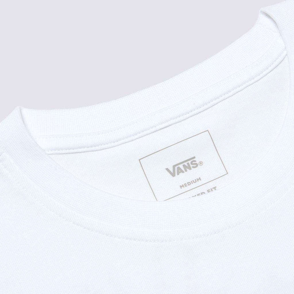 Vans Мода для пиклболистов Простая трендовая футболка с коротким рукавом Унисекс Топы Белый VN000NNKWHT