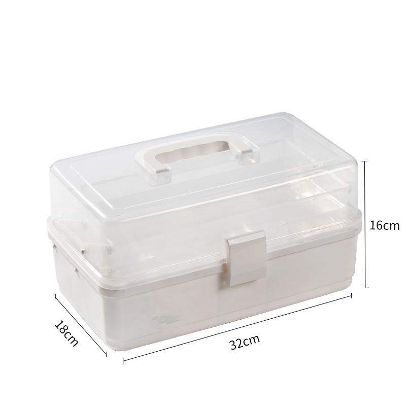 Бытовая аптечка Коробка для хранения лекарств для неотложной медицинской помощи Многослойная большая емкость для косметических гаджетов Коробка для домашнего хранения
