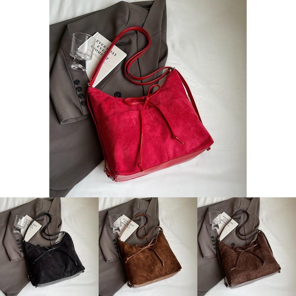Stylish Vintage Women's Bucket Bag Large Capacity Casual Crossbody Purse For Everyday Use