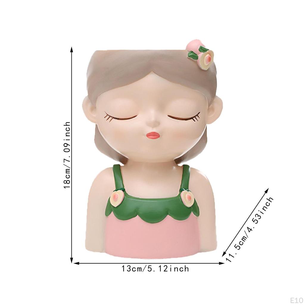 Ваза-бюст, комнатный цветочный горшок, декоративная фигурка в форме девушки-цветочницы, кашпо для офиса, балкона