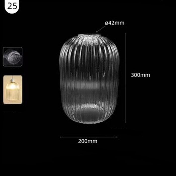 Большой прозрачный стеклянный абажур особой формы 42 мм, открывающаяся чаша, винная кружка, тыква, нестандартный прозрачный E26 E27, сменный абажур