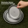 Titanium Purification Plate Portable Travel Tableware Rust Proof Backcountry Dinnerware Stackable Camping Tray Camping Supplies