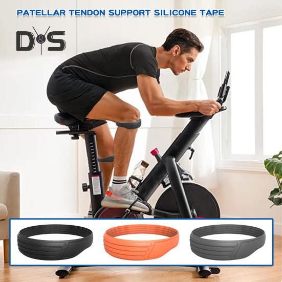 Бандаж для колена, облегчение боли, поддерживающий ремень для сухожилия надколенника, силиконовый бандаж для колена, бега, фитнеса, подъема по лестнице, баскетбола