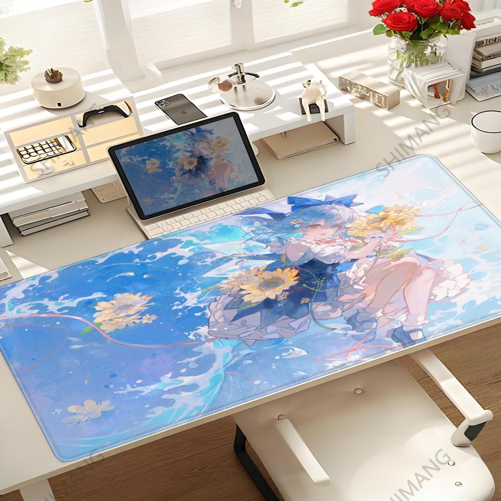 Touhou Project Cirno Mouse Pad Hot Anime Taro Sakamoto Days XXL Large Gaming Nonslip Office Keyboard Mats Desk Mat