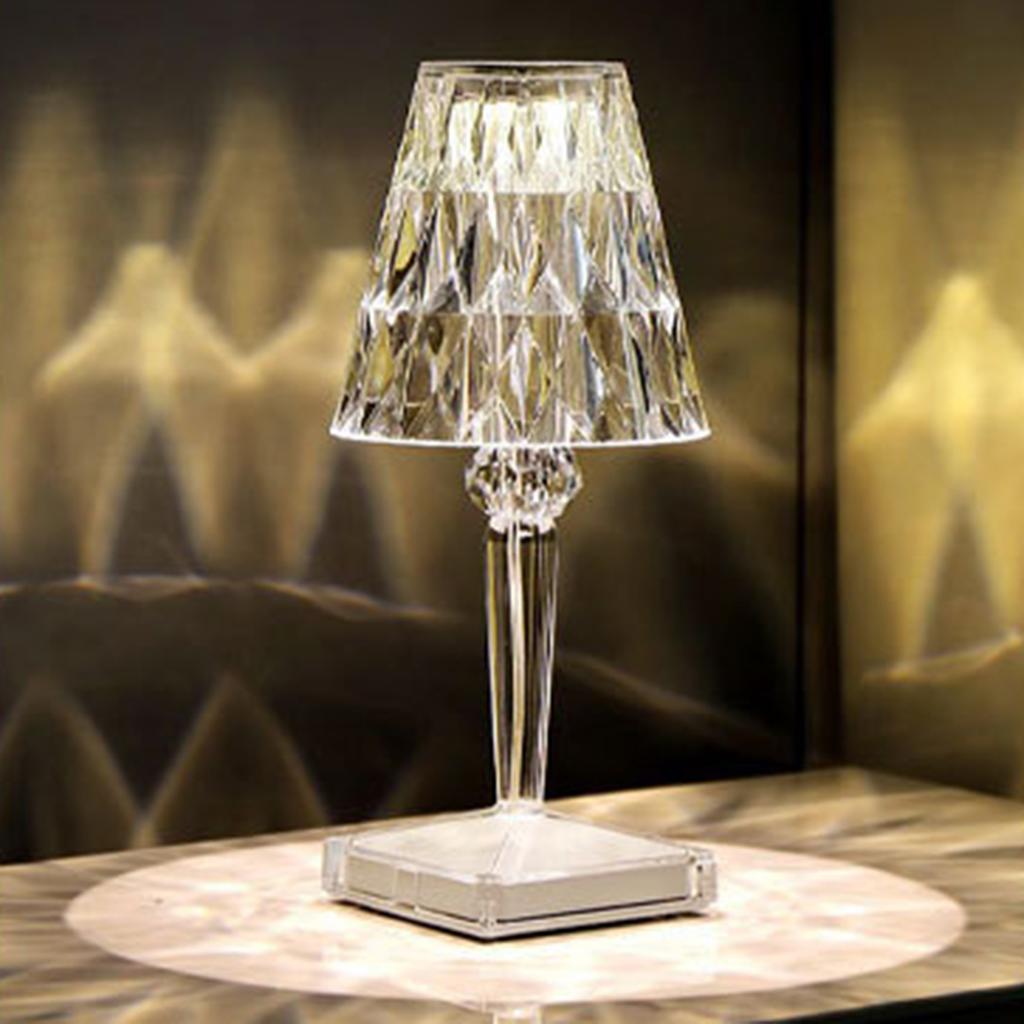 Acrylic Diamond Table Lamp Remote & Touching Control Available 16 Different Lighting Colors with