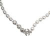 CHANEL Classic Double C Pearl and Rhinestone Necklace Women's Silver