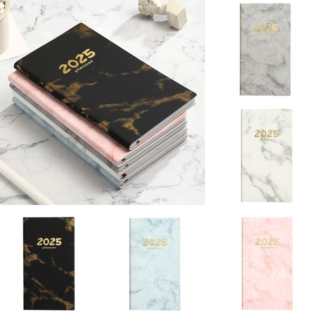 Soft Cover Lined Notebook Thick Paper Agenda Notepad Portable 2025 Daily Planner Women