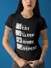 EAT SLEEP ANIME REPEAT Cool Manga Gift Funny Ladies Organic Cotton T-Shirt