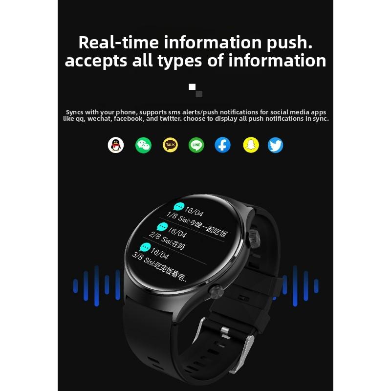 Смарт-часы Watch4 Черный Технологии Топ Спорт Многофункциональные Оплата NFC Водонепроницаемый Браслет BM06