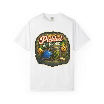 Pickled & Proud Pickle Design T-Shirt | Vintage Jar Illustration