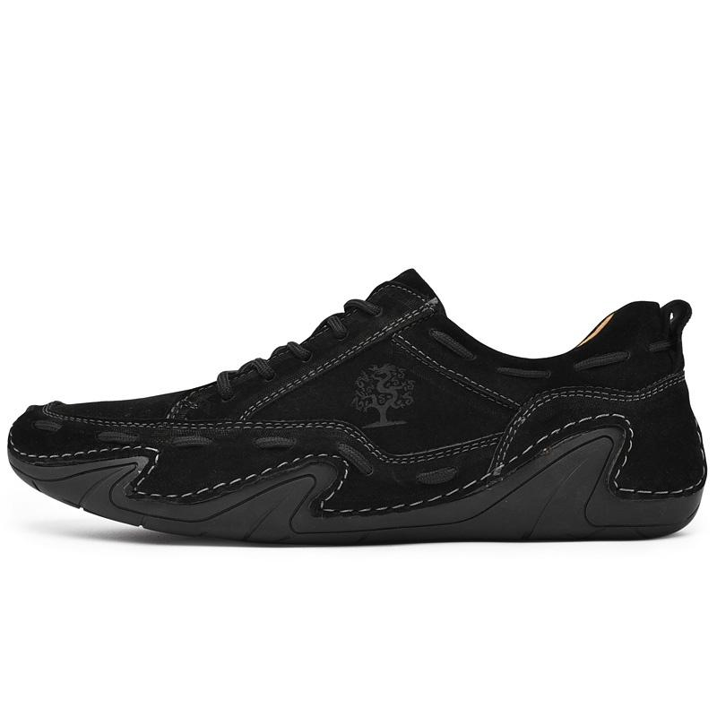 Тенденции мужской повседневной обуви из свиной кожи. Модная дышащая спортивная обувь. Нескользящая удобная деловая обувь.