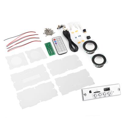DIY Bluetooth Speaker Box Kit Маленький голосовой контроль Light Электронный усилитель звука Набор