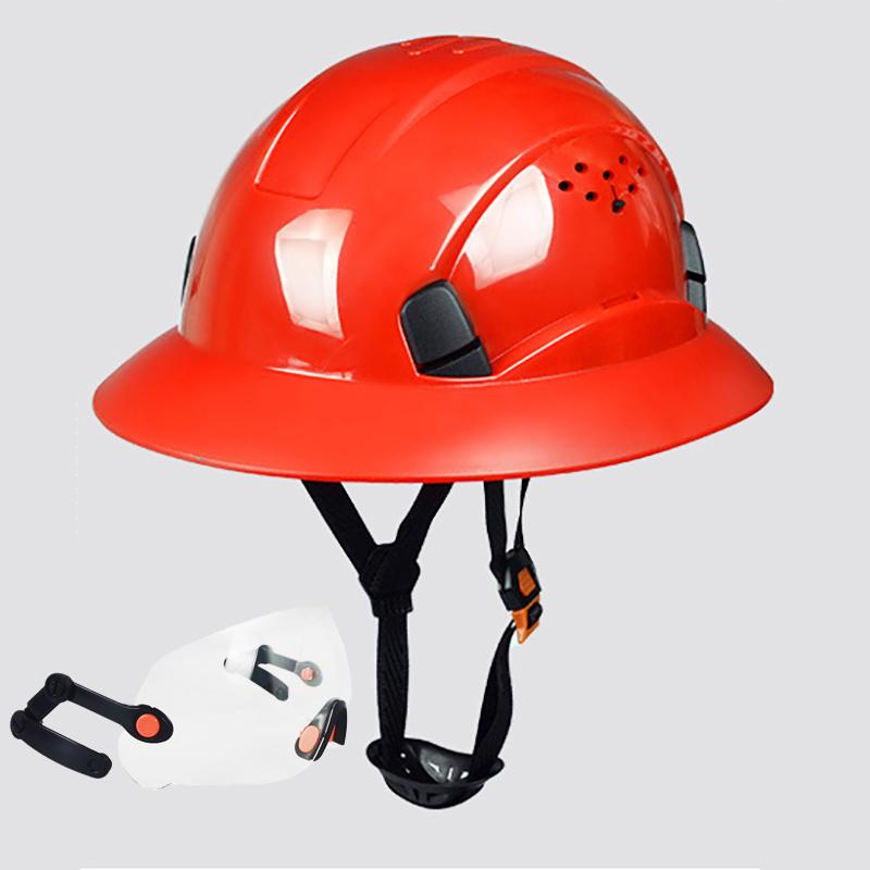 Строительная каска с козырьком. Защитный шлем с очками. Защитная рабочая спасательная кепка. Шлем для верховой езды. Шлемы для спасательного скалолазания.