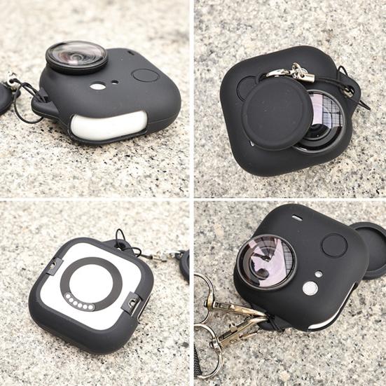 Силиконовый защитный чехол для Insta360 GO Ultra Противоударный чехол-протектор для экшн-камеры Чехол-накладка Скин с крышкой для объектива Аксессуары для спортивной камеры