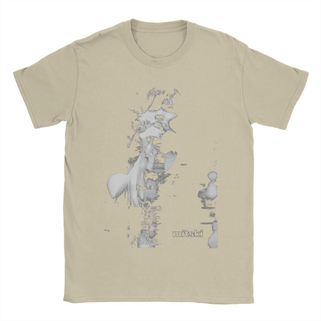 Футболки Singer Mitski Мужские из чистого хлопка Смешные футболки Круглый вырез Ретро Футболка С коротким рукавом Топы 4XL 5XL 6XL