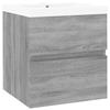 VidaXL Meuble Lavabo avec Bassin Intégré Armoire sous Lavabo Meuble de Rangement de Salle de Bain Maison Sonoma Gris Bois 3152859