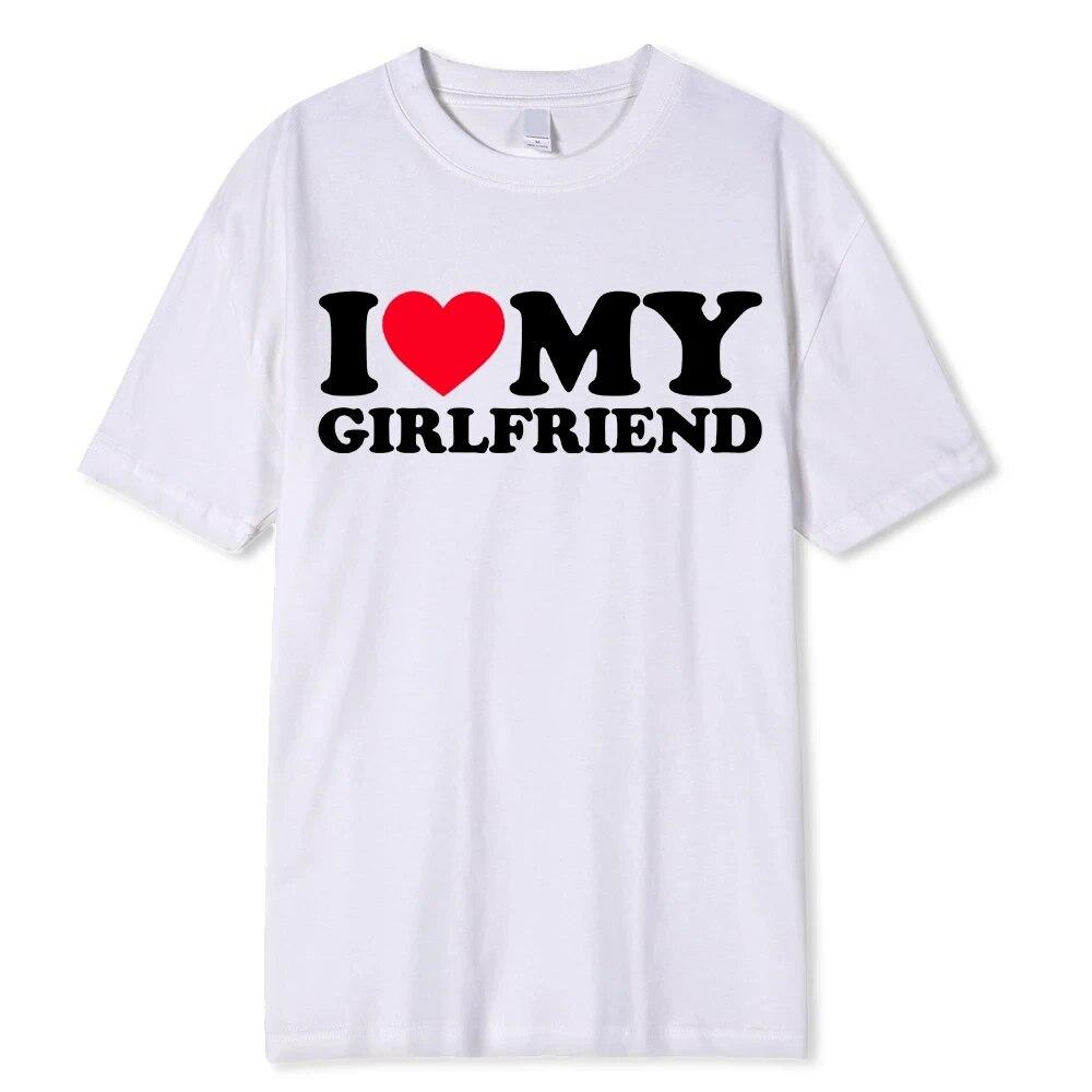 I Love My Boyfriend &I Love My Girlfriend So Please Stay Away From Me BF GF Saying Quote Gift Print Cotton T-shirt