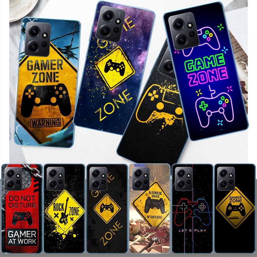 Gamer zone traffic sign Game handle Phone Case For Redmi 12 13C 12C 15C 9 10 10C Note 13 Pro Plus 14 15 Pro 9T 9C 9A TPU Soft Co