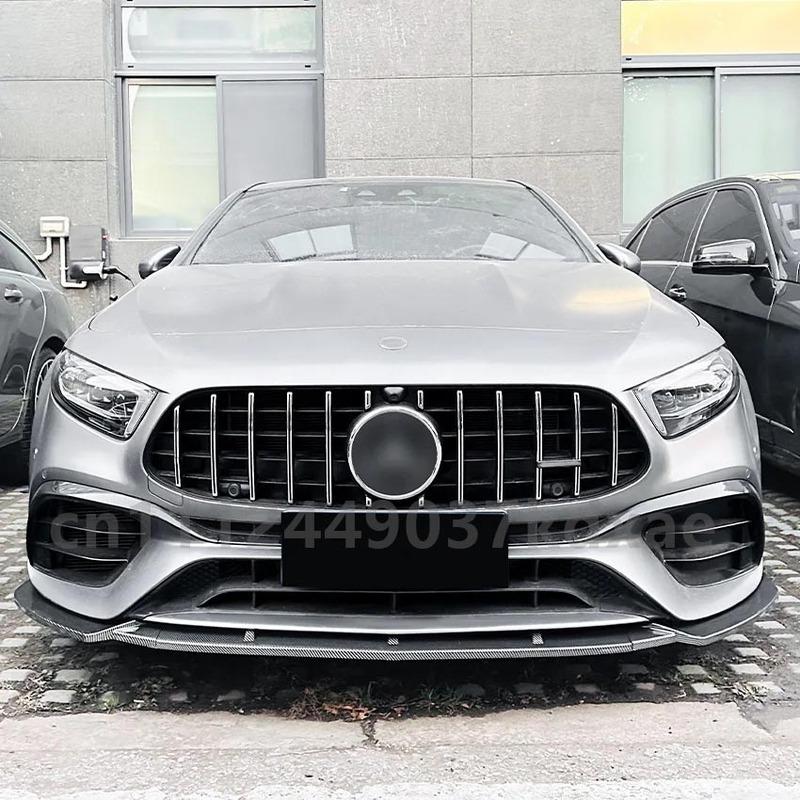 For 2019-2023 Mercedes Benz A Class W177 A45 A45S AMG Car Front Bumper Lip Lower Blade Auto Spoiler Splitter Body Kits Tuning