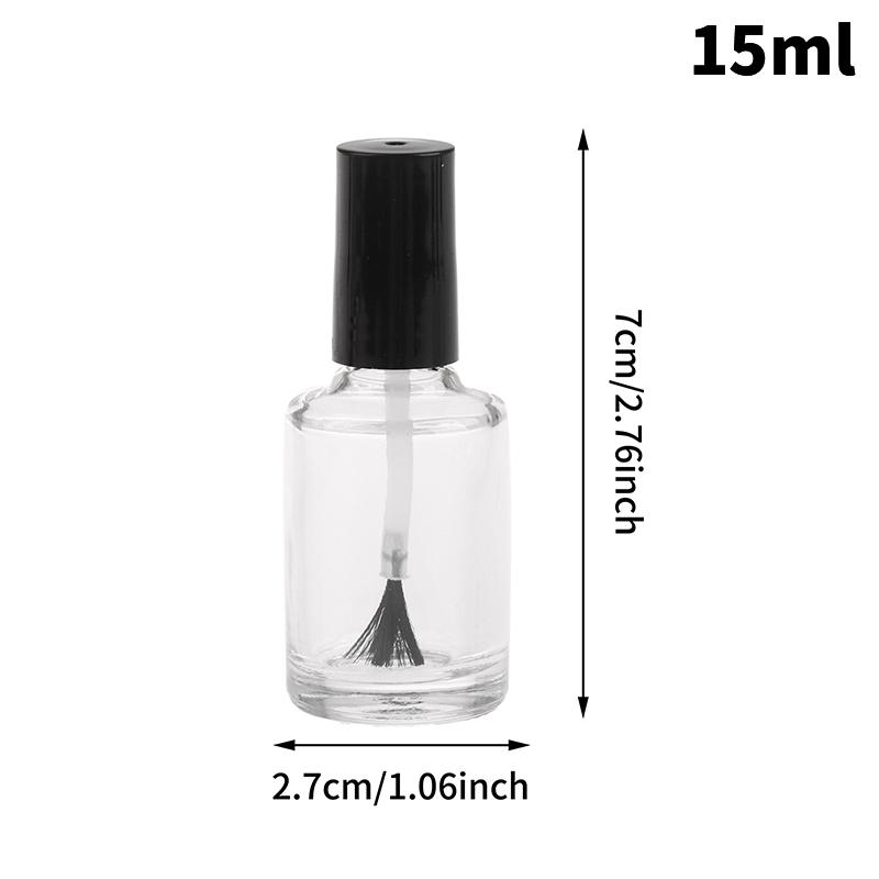 Пустая прозрачная стеклянная бутылка для ногтей с гель-лаком для жидкого искусства, многоразовый контейнер