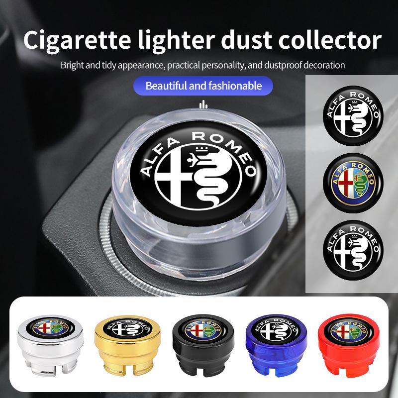 Car Cigarette Lighter Cover Button Protector Dust Cap Auto Accessories For Alfa Romeo Giulia 147 Mito 156 159 166 GT StelvioZA3