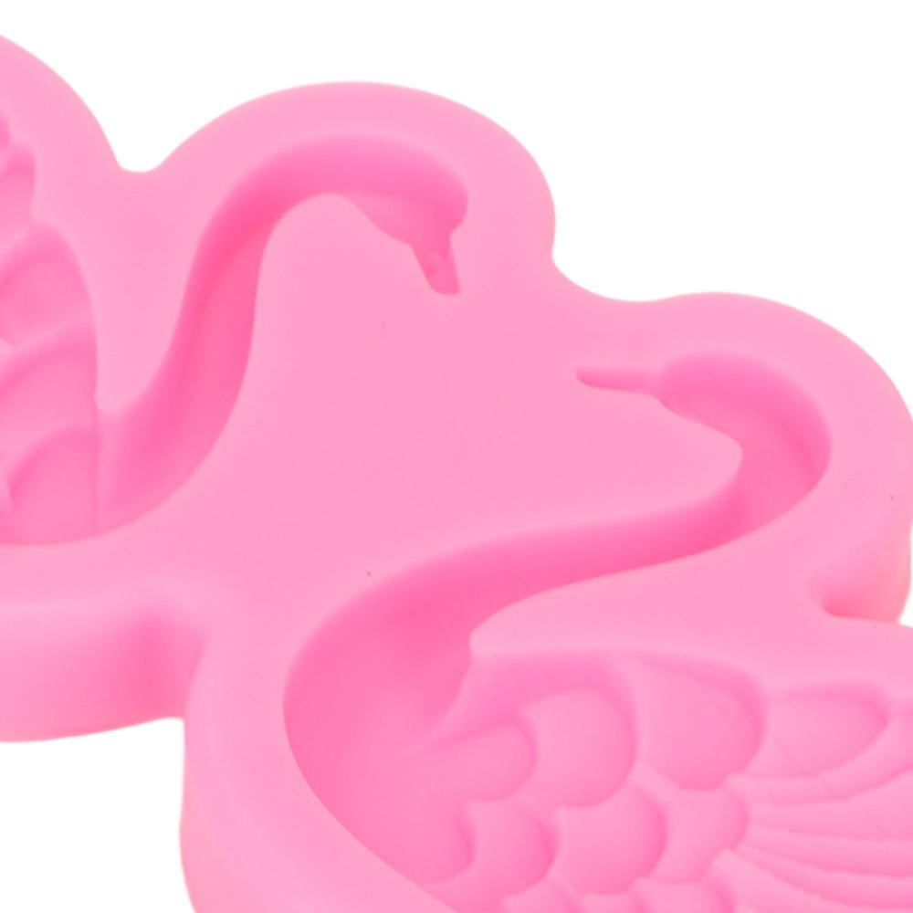 3pcs Double Swan Mold Chocolate Candy Mold 3D Design DIY Silicone Mold  For Cake Decoration