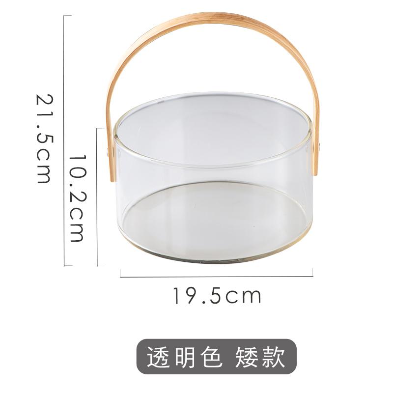 Северная Европа Прозрачная стеклянная миска для закусок Металлическая решетчатая тарелка Портативная корзина для фруктов Домашняя десертная тарелка Форма для торта Поднос для закусок