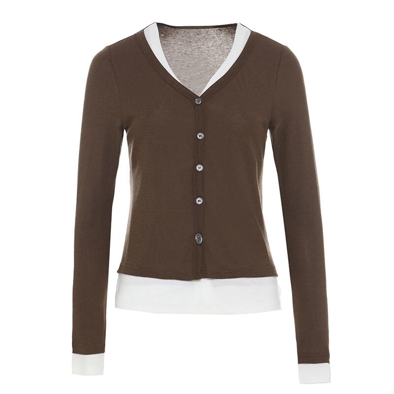 G·TENNA CL15121 Women's V-Neck Wool Blend Sweater