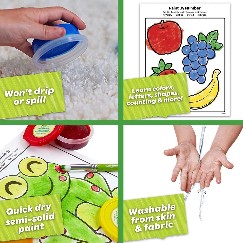 Crayola 811495 Оригинальная раскраска 4 раскраски 20 набор без воды, цвета, листы, листы,