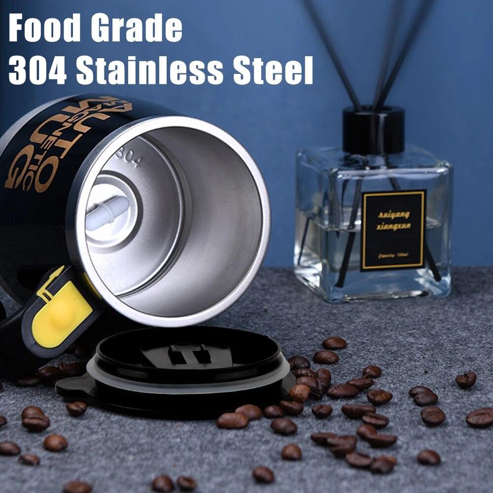 Термоблендер, новая чашка для смешивания кофе и молока, нержавеющая сталь, автоматический самоперемешивающийся умный миксер, магнитная кружка 400 мл