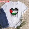 Love Palestine Flag Printed T Shirt Palestinian Day Gift 100% Cotton Men Tee Top