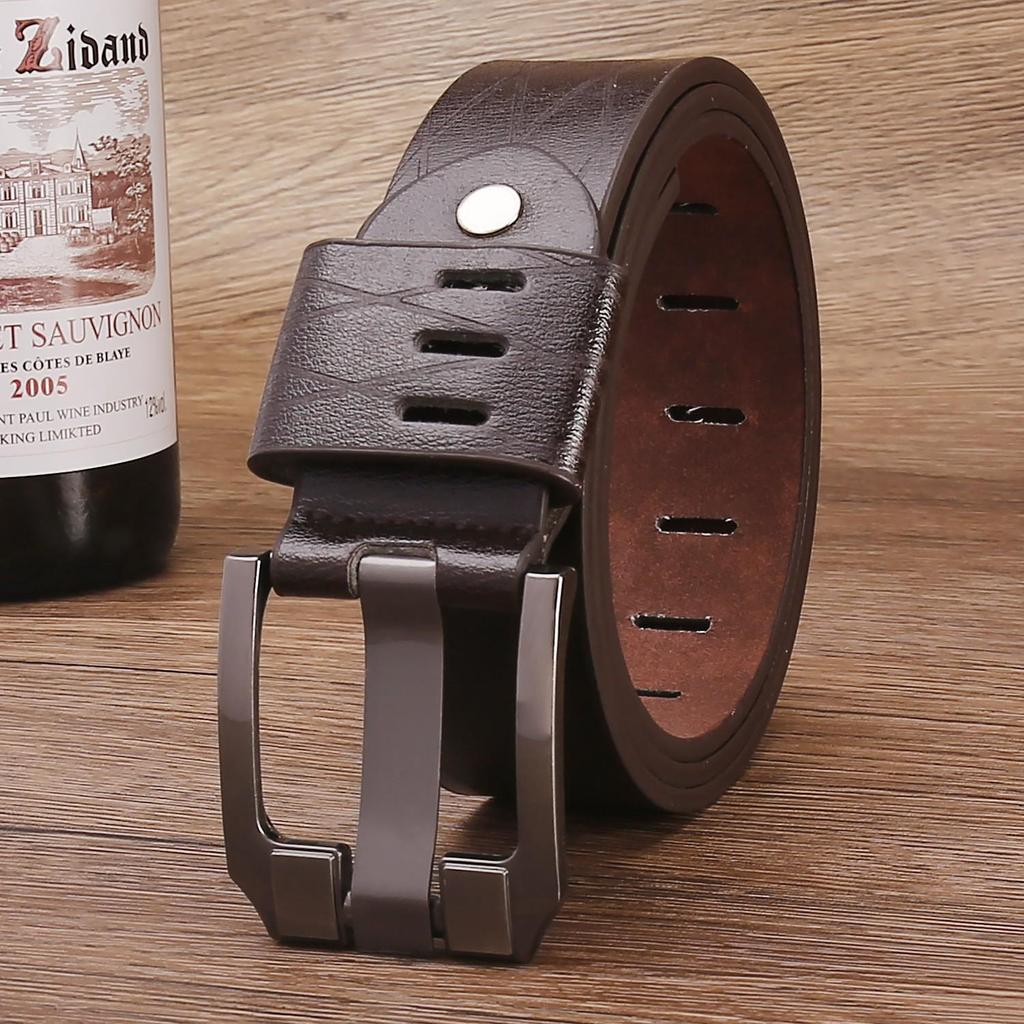 Мужской роскошный универсальный деловой ремень с пряжкой-штифтом