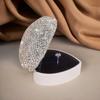 Elegant Heart-Shaped White Diamond Ring Box for Luxury Proposals and Weddings