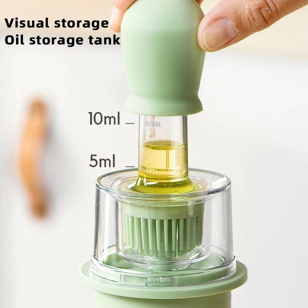 2 in 1 Oil Dispenser Bottle 180ML Barbecue Spray Bottle Easy To Clean Measuring Oil Bottle Baking