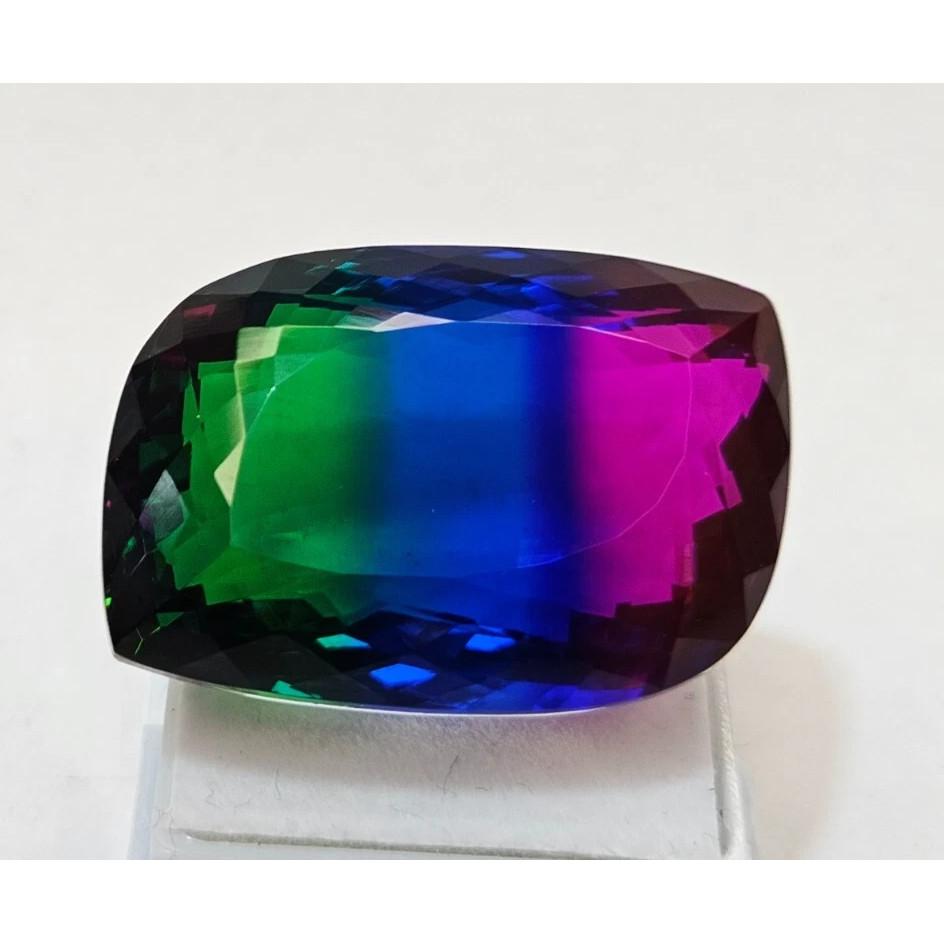 80-81 Ct Natural Tourmaline Bi-Color Fancy Cut Stunning Certified Gemstone