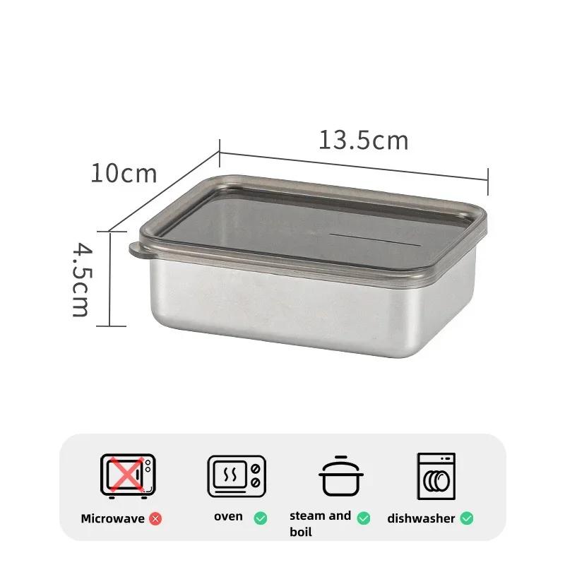 Refrigerator Organizer Stainless Steel Meat Bacon Container Fridge Organizer Food Storage Container Freezer Kitchen Organizer