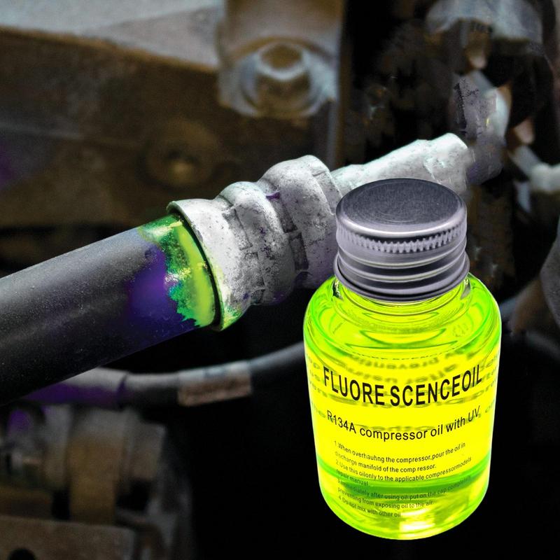 Масло для обнаружения утечек Флуоресцентное для хладагента автомобильного кондиционера Агент для обнаружения утечек Длительно действующий агент для грузовика