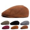 Men's Retro Suede Beret: Autumn/Winter Elastic Duckbill Painter Hat