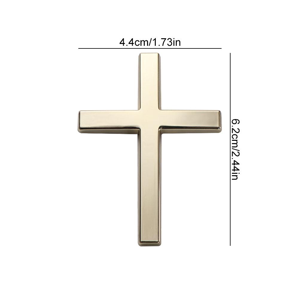 2Pcs 3D Stereo Cross Badge Stickers Metal Material Auto Decorative Sticker Motorcycle Styling
