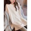 New Autumn Long-sleeved T-shirt for Women Mid-length White Inner T-shirt Loose Cotton Base Top