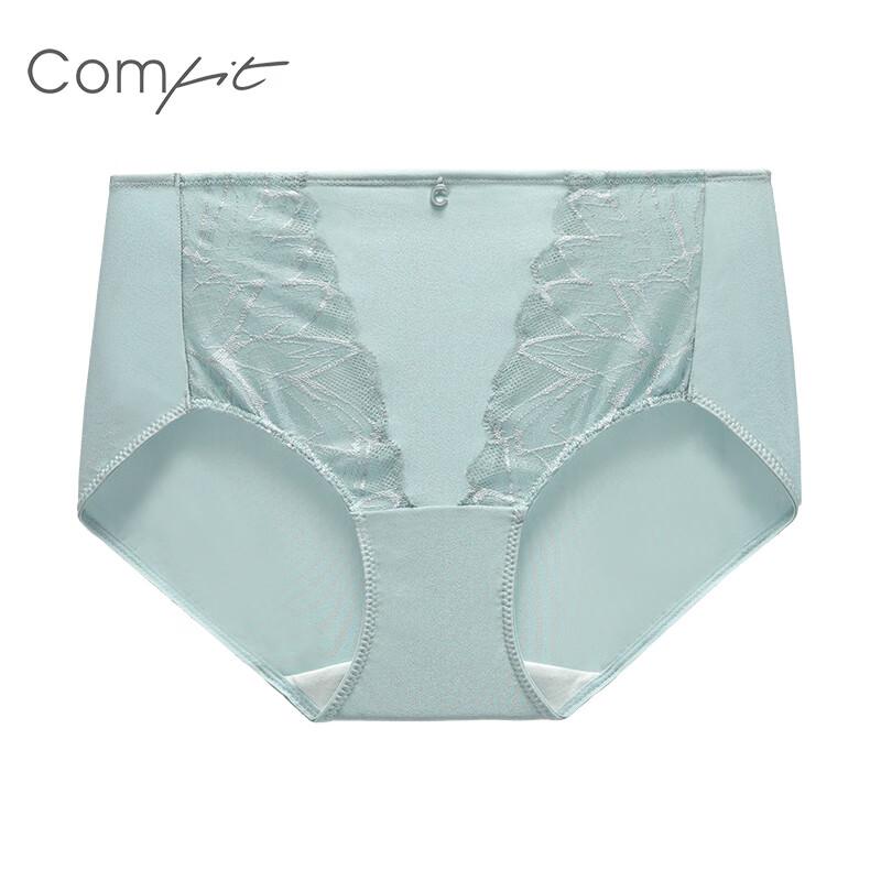Comfit Women's Thin Breathable Lace Antibacterial High-Waist Briefs
