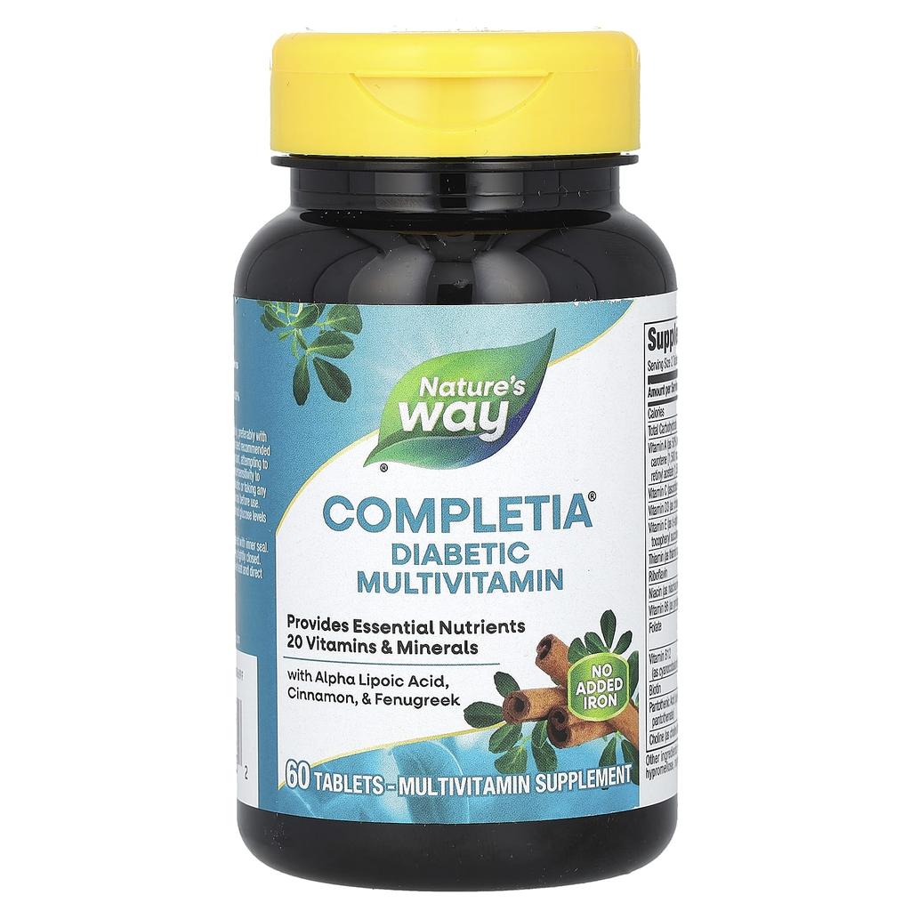 Nature's Way Conletia, Мультивитамины для диабетиков, 60 таблеток