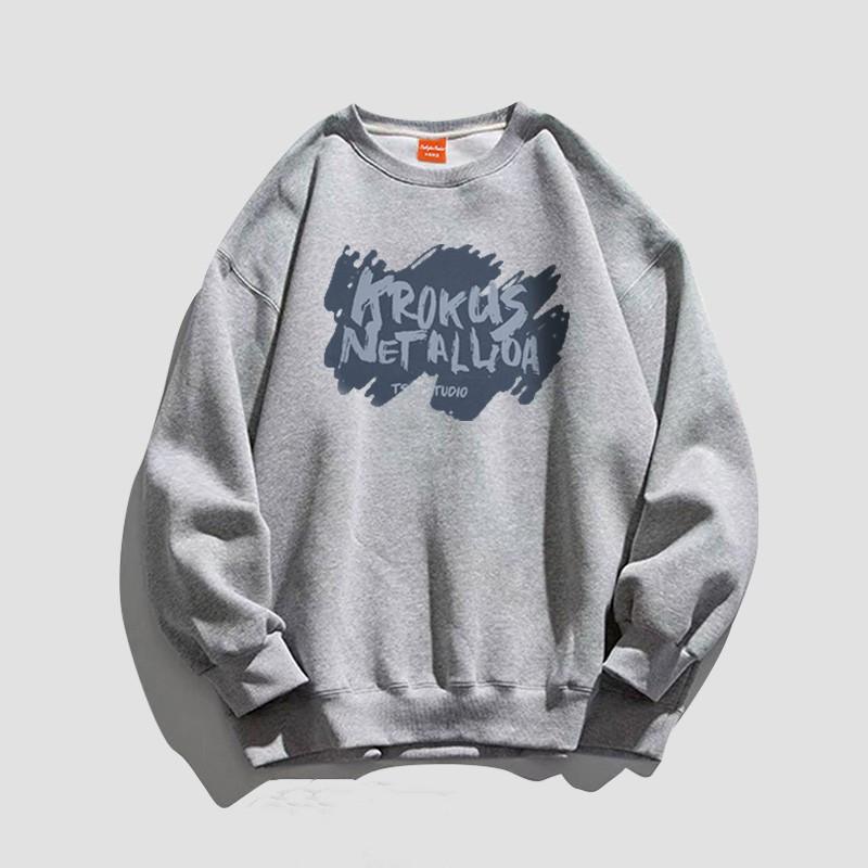 Women Long Sleeve O Neck Loose Pullovers Female Tops Solid Color Sweatshirts