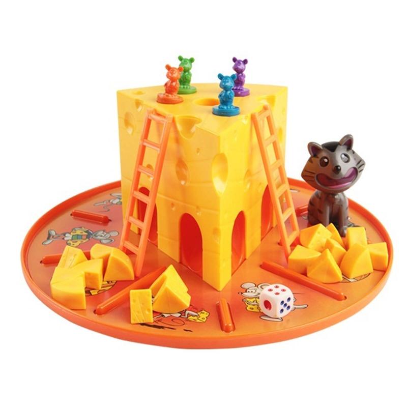 Classic Cats and Mouse- Cheese Board Game - 4 Pieces Mice,Kids Interaction To