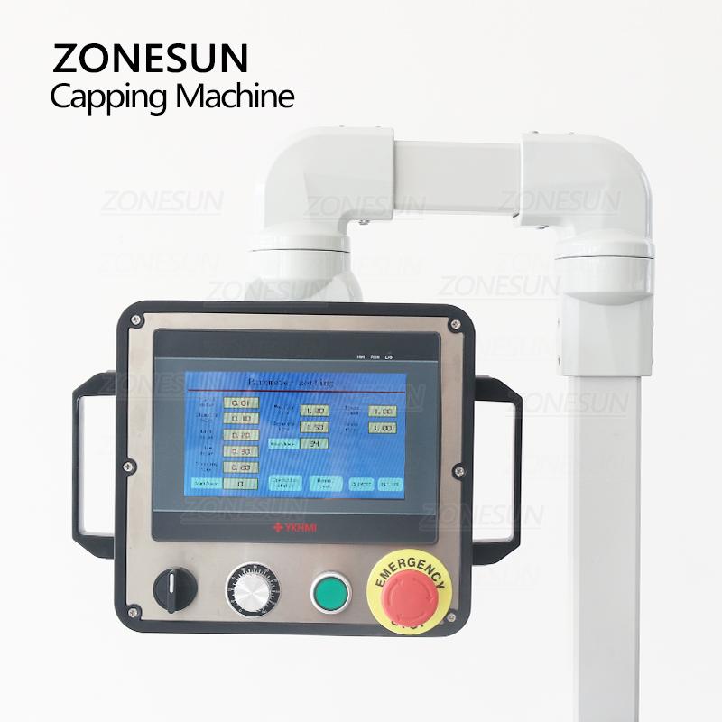 ZONESUN ZS-XG16F Automatic Plastic Lid F-Style Gallon Jug Lubricating Oil Bottle Screw Capping Machine
