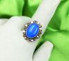 Blue Chalcedony Gemstone 925 Sterling Silver Plated US SZ 5 Ring MM-R16